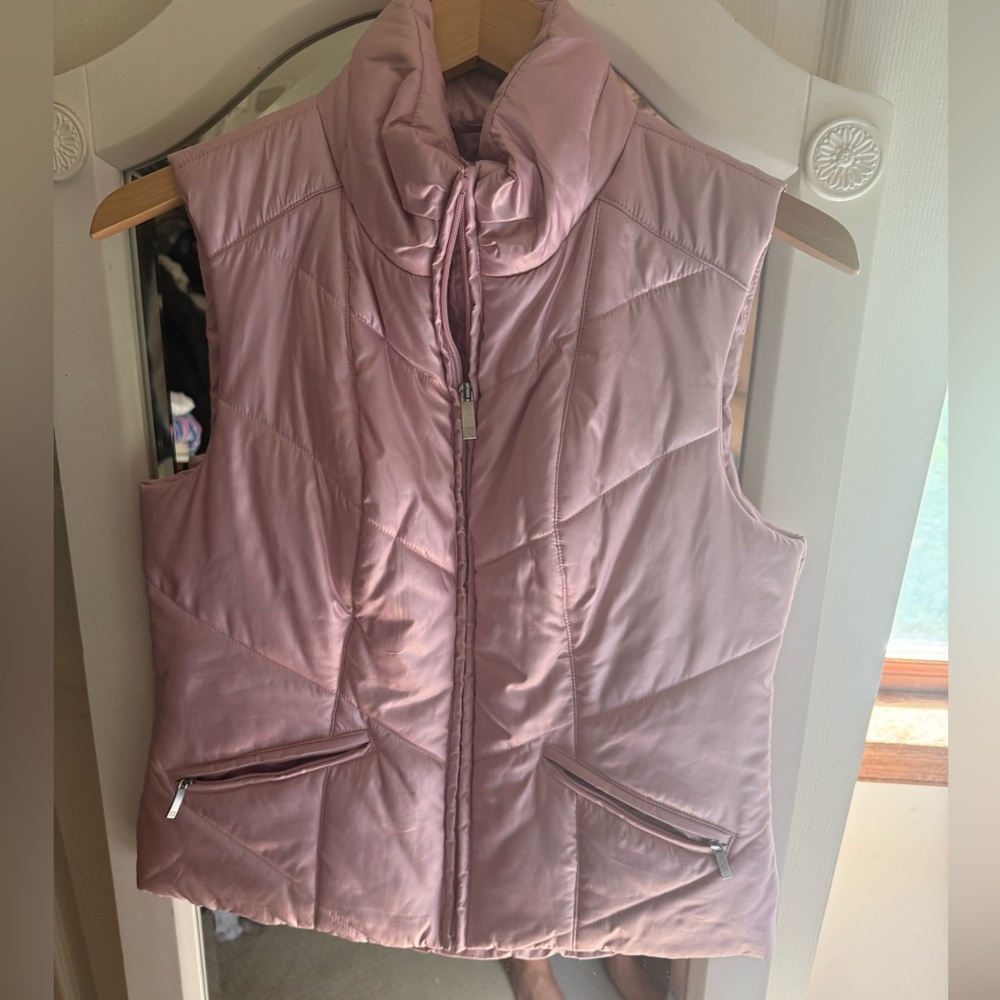 Dusty Rose Puffer Vest Liz Claiborne Size Small